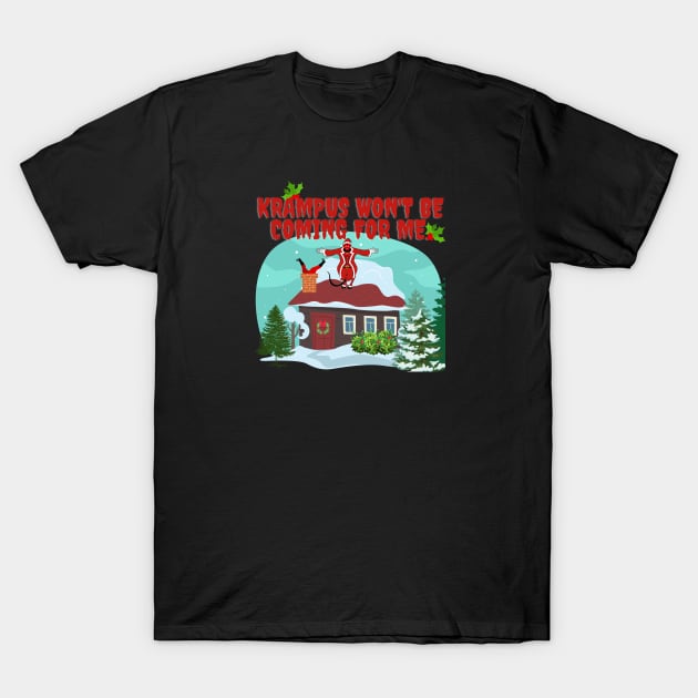 Krampus on the Rooftop T-Shirt by EmoteYourself